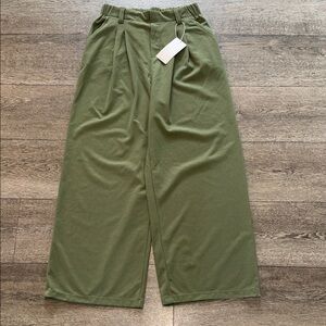 Halara Olive Green Wide-Leg Pants